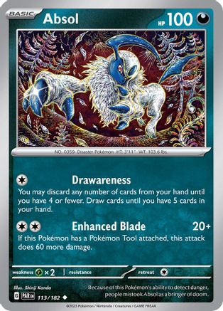 Absol 113/182  SV04 Paradox Rift - Uncommon