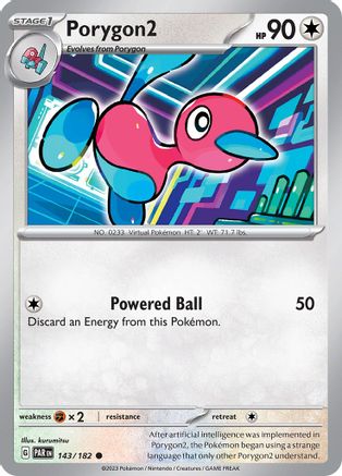 Porygon2 143/182  - Reverse Holofoil SV04 Paradox Rift - Common
