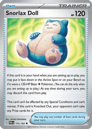Snorlax Doll 175/182  - Reverse Holofoil SV04 Paradox Rift - Uncommon