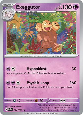 Exeggutor 024/091  - Holofoil SV Paldean Fates - Rare