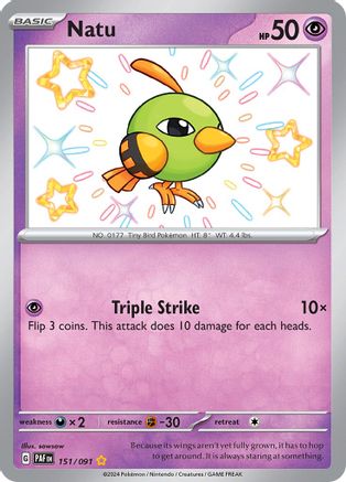 Natu 151/091  - Holofoil SV Paldean Fates - Shiny Rare