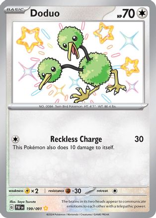 Doduo 199/091  - Holofoil SV Paldean Fates - Shiny Rare