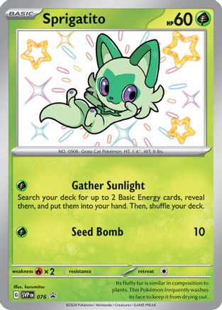 Sprigatito 076  - Holofoil SV Scarlet & Violet Promo Cards - Promo