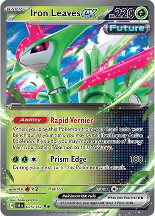 Iron Leaves ex 025/162  - Holofoil SV05 Temporal Forces - Double Rare
