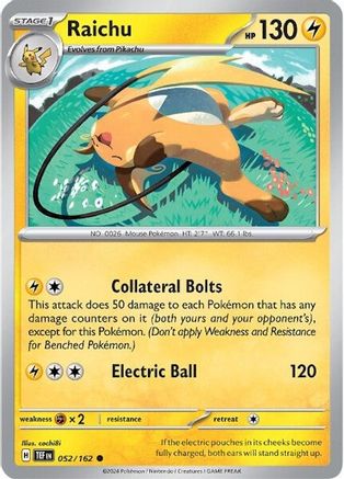 Raichu 052/162  SV05 Temporal Forces - Common