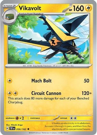 Vikavolt 056/162  - Reverse Holofoil SV05 Temporal Forces - Uncommon