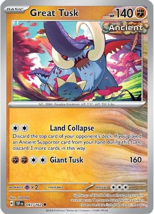 Great Tusk 097/162  SV05 Temporal Forces - Uncommon