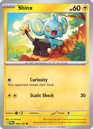 Shinx 066/167  - Reverse Holofoil SV06 Twilight Masquerade - Common