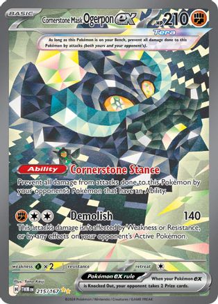 Cornerstone Mask Ogerpon ex 215/167  - Holofoil SV06 Twilight Masquerade - Special Illustration Rare