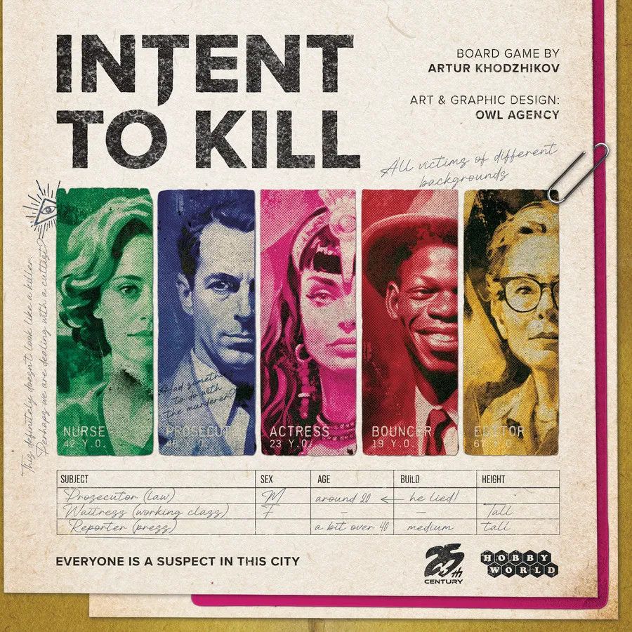 Intent to Kill Board Game