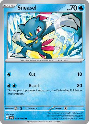 Sneasel 013/064  - Reverse Holofoil SV Shrouded Fable - Common