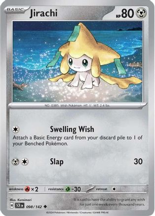 Jirachi 098/142  - Reverse Holofoil SV07 Stellar Crown - Uncommon
