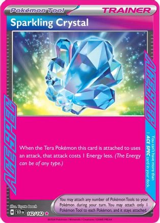Sparkling Crystal 142/142  - Holofoil SV07 Stellar Crown - ACE SPEC Rare