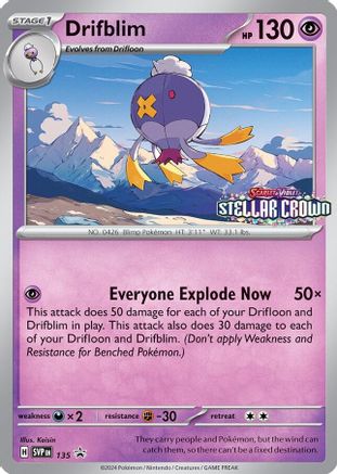 Drifblim 135  - Holofoil SV Scarlet & Violet Promo Cards - Promo