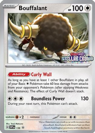Bouffalant 136  - Holofoil SV Scarlet & Violet Promo Cards - Promo