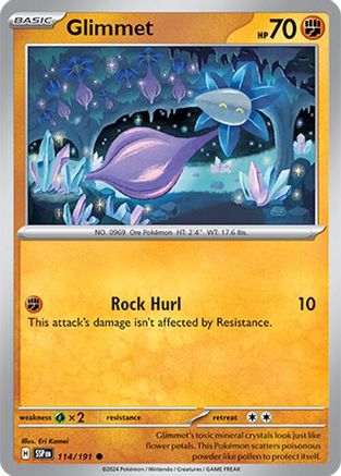 Glimmet 114/191  - Reverse Holofoil SV08 Surging Sparks - Common