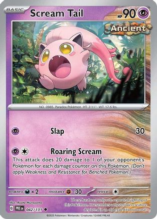Scream Tail 042/131  SV Prismatic Evolutions - Uncommon