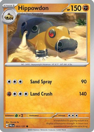 Hippowdon 053/131  SV Prismatic Evolutions - Common