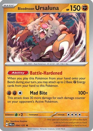 Bloodmoon Ursaluna 054/131  - Holofoil SV Prismatic Evolutions - Rare