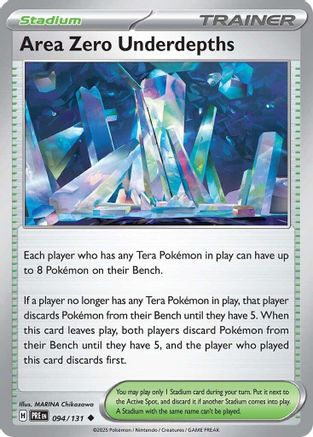 Area Zero Underdepths 094/131  - Reverse Holofoil SV Prismatic Evolutions - Uncommon