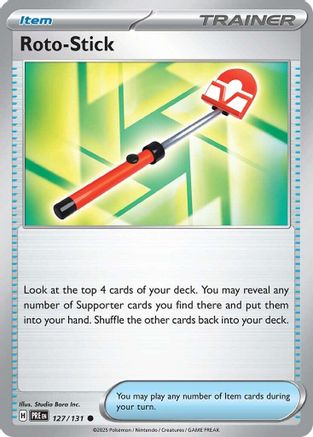 Roto-Stick 127/131  - Reverse Holofoil SV Prismatic Evolutions - Common