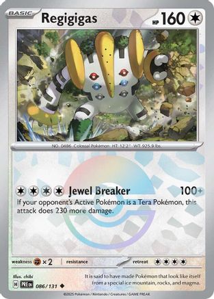 Regigigas (Poke Ball Pattern) 086/131  - Holofoil SV Prismatic Evolutions - Uncommon