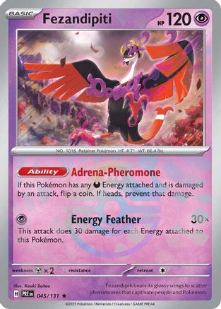 Fezandipiti (Master Ball Pattern) 045/131  - Holofoil SV Prismatic Evolutions - Rare