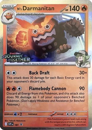 N's Darmanitan 181  - Holofoil SV Scarlet & Violet Promo Cards - Promo