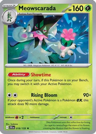 Meowscarada 018/159  - Reverse Holofoil SV09 Journey Together - Rare