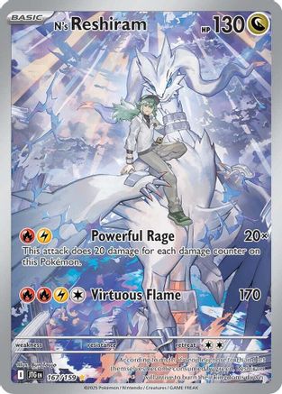 N's Reshiram 167/159  - Holofoil SV09 Journey Together - Illustration Rare