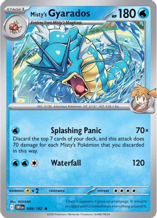 Misty's Gyarados 049  - Reverse Holofoil SV10 Destined Rivals - Rare