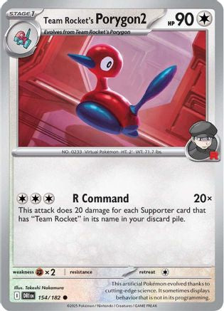 Team Rocket's Porygon2 154  SV10 Destined Rivals - Common
