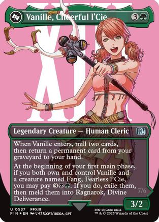Vanille, Cheerful l'Cie (Borderless) (Surge Foil) (FIN-537) - FINAL FANTASY Foil