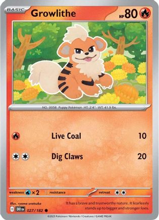 Growlithe 027  SV10 Destined Rivals - Common