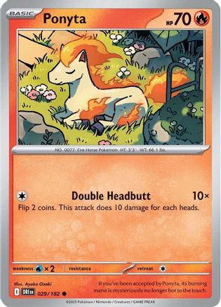 Ponyta 029  - Reverse Holofoil SV10 Destined Rivals - Common