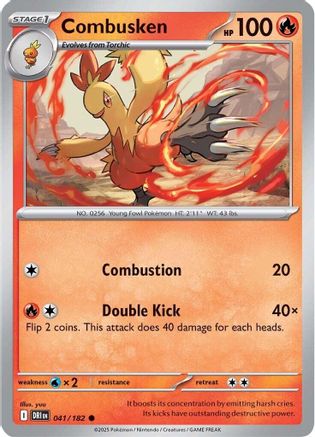 Combusken 041  - Reverse Holofoil SV10 Destined Rivals - Common