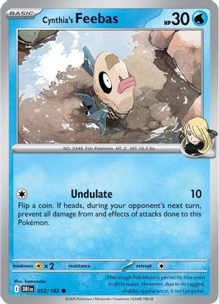 Cynthia's Feebas 052  - Reverse Holofoil SV10 Destined Rivals - Common