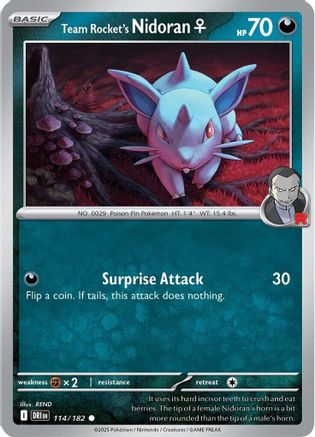 Team Rocket's Nidoran 114  SV10 Destined Rivals - Common