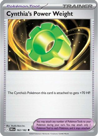 Cynthia's Power Weight 162  - Reverse Holofoil SV10 Destined Rivals - Uncommon