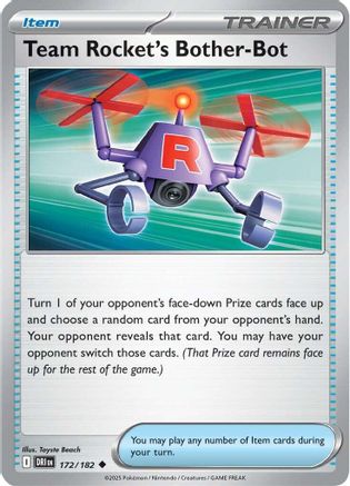 Team Rocket's Bother-Bot 172  - Reverse Holofoil SV10 Destined Rivals - Uncommon