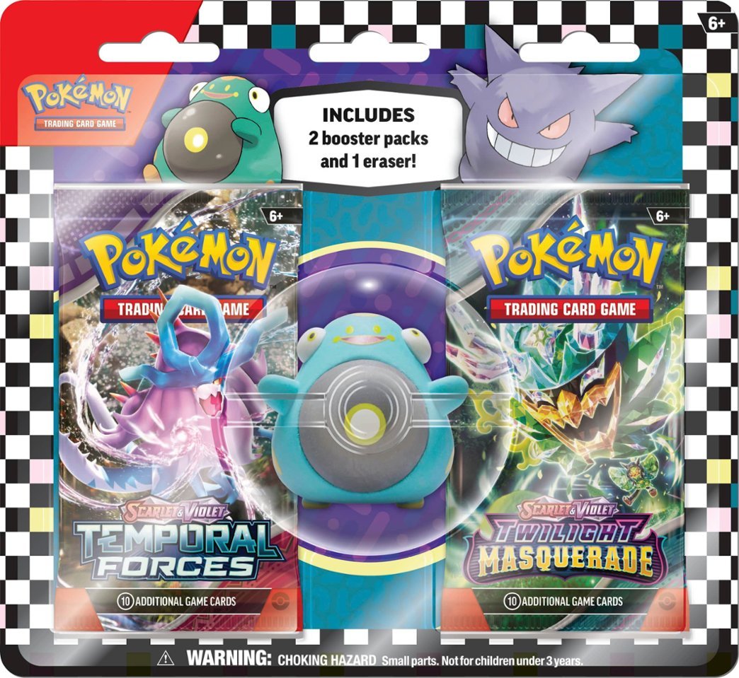 Pokémon TCG: Back to School Eraser Blister Pack 2024 (Bellibolt)