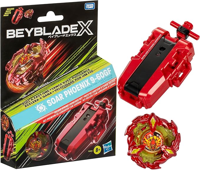 Beyblade X: Soar Phoenix 9-60GF Deluxe String Launcher Set