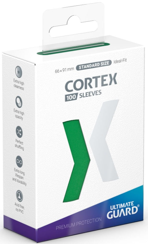 Cortex Sleeves - Standard Size - Glossy 100ct - Green