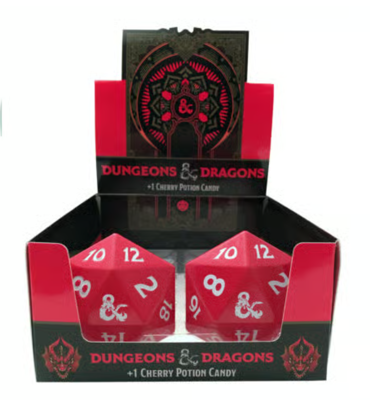 Dungeons & Dragons: D20 of Holding with Sour Cherry Potion Candy