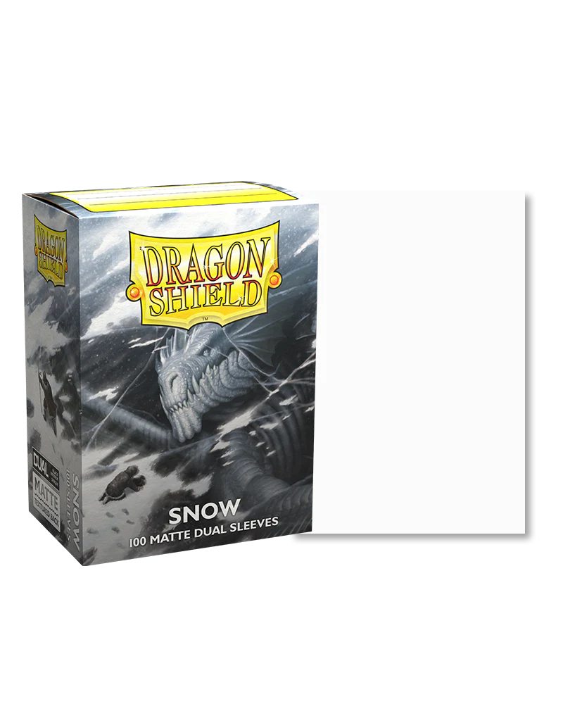 Dragon Shield - Snow - Dual Matte Sleeves (100 Count - Standard Size)