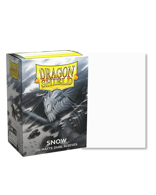 Dragon Shield - Snow - Dual Matte Sleeves (100 Count - Standard Size)