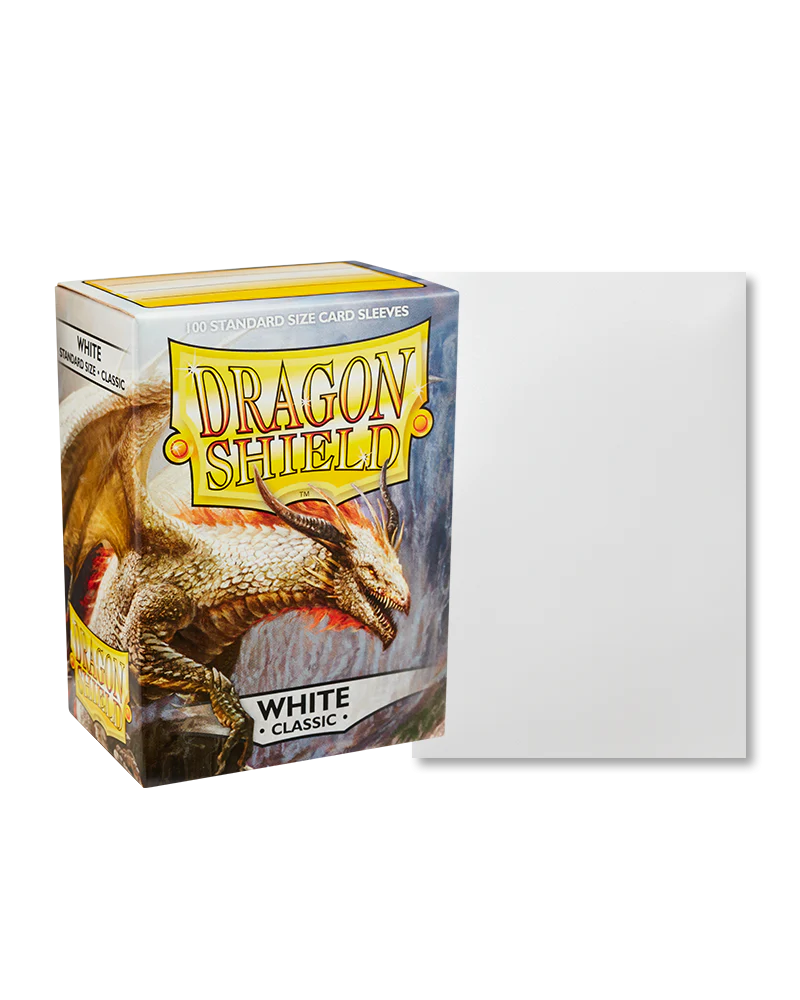 Dragon Shield - White - Classic Sleeves (100 Count - Standard)