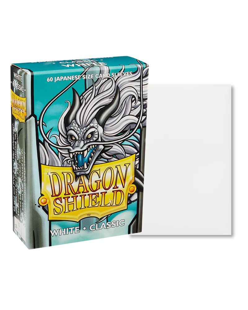 Dragon Shield - White - Classic Sleeves (100 Count - Japanese Size)