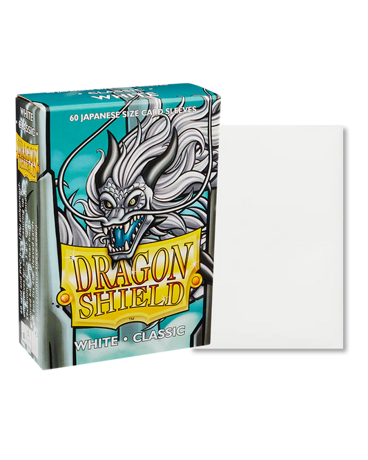 Dragon Shield - White - Classic Sleeves (100 Count - Japanese Size)