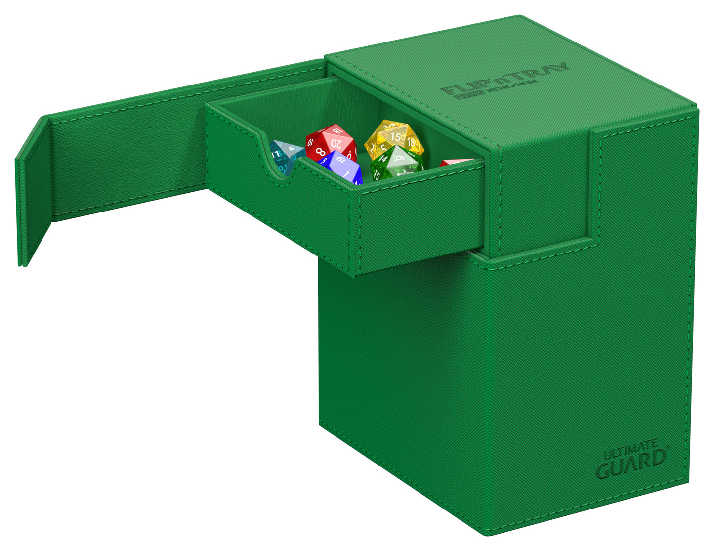 Ultimate Guard Flip N Tray Deck Case Monocolor Green 133+